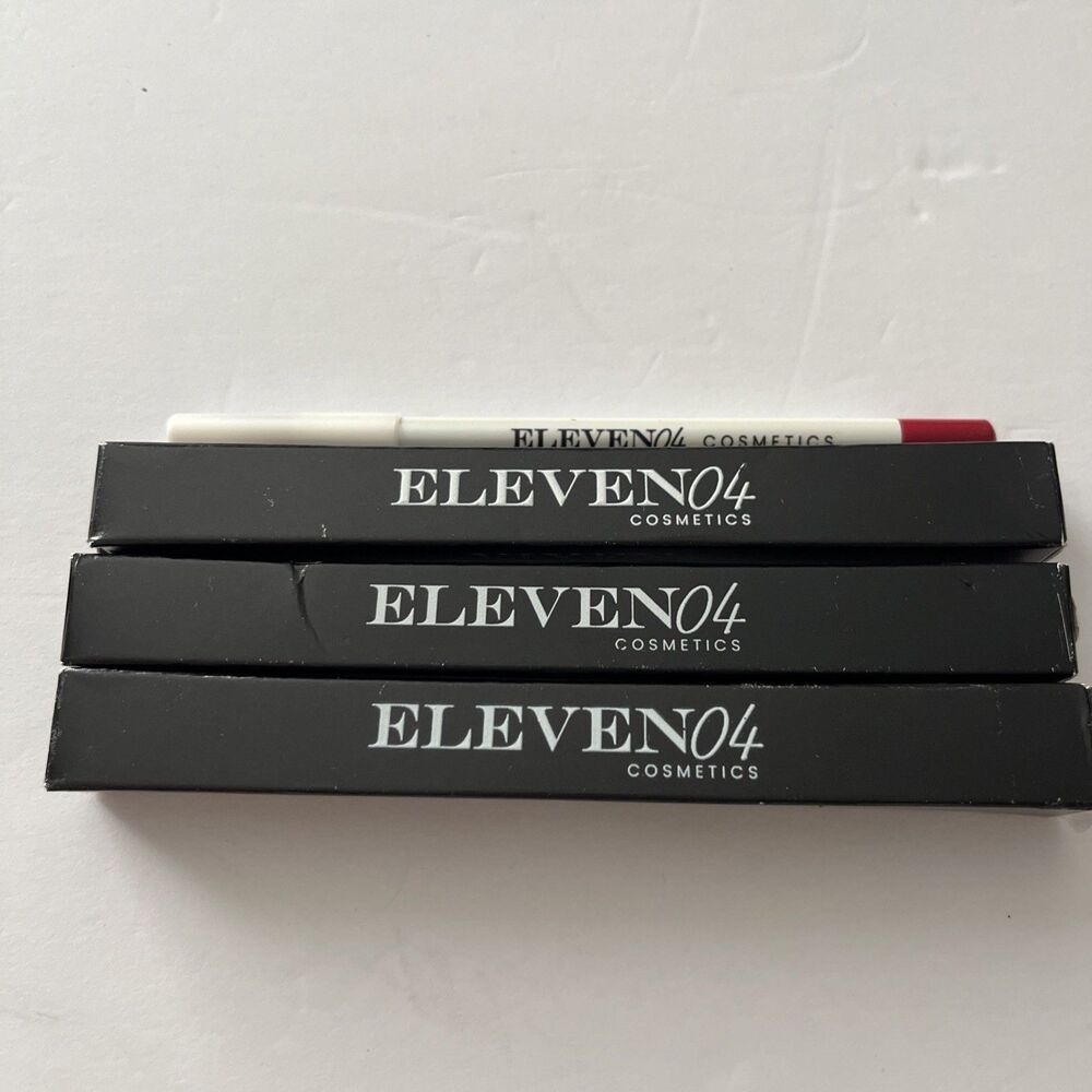 3x Eleven04 Cosmetic Waterproof Gel Lipliner - TRUE RED - Vixen